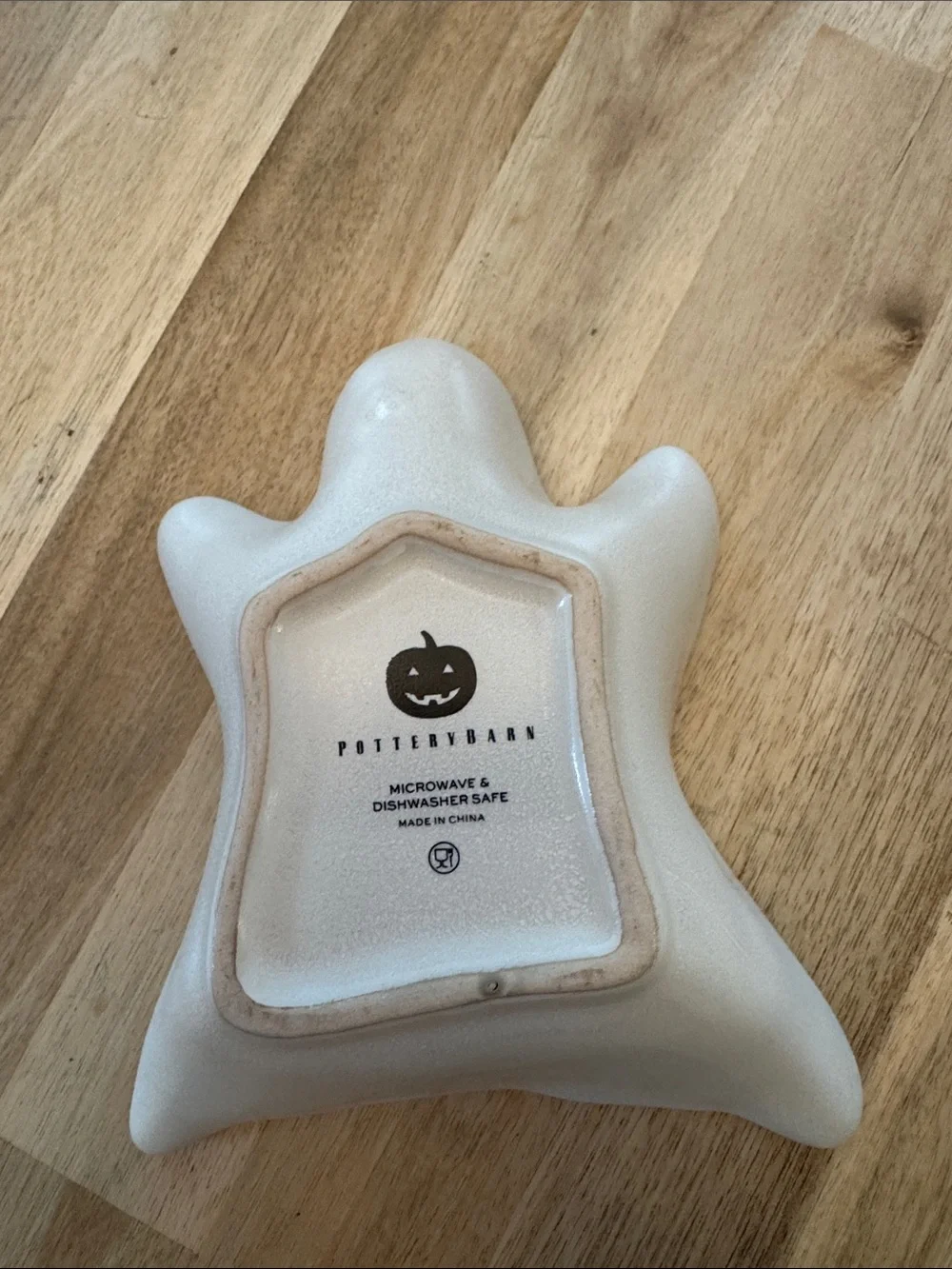 Pottery Barn White Ghost Holiday Decorative Bowl For HALLOWEEN 🎃